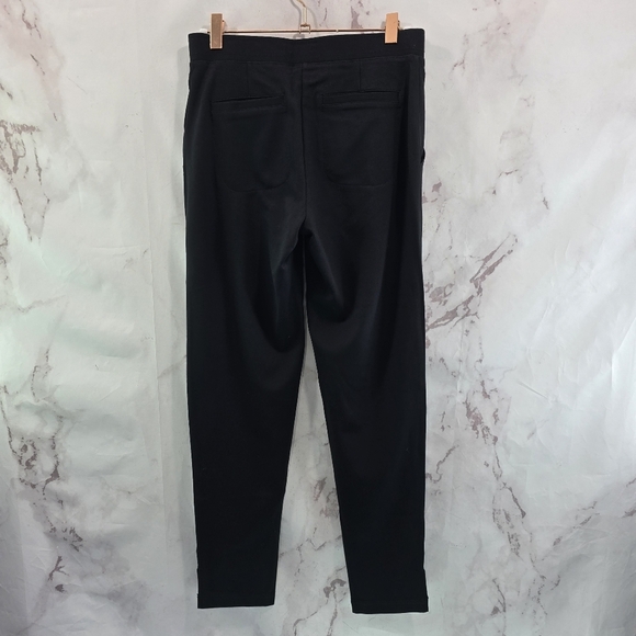 Betabrand Pants Womens XS Regular Crop Black Soho Chelsea Skinny High Rise Tie - Picture 2 of 13